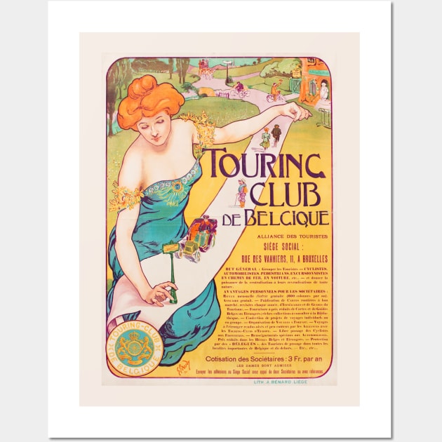 Ad for Touring Club de Belgique,1901 Wall Art by WAITE-SMITH VINTAGE ART